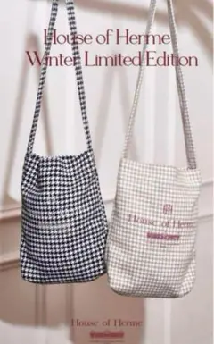 Herlipto Herme千鳥柄　ホリデー限定トート