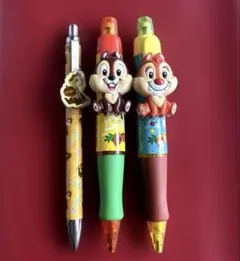 ディズニー チップとデール　シャーペン　ボールペン　3本セット売り