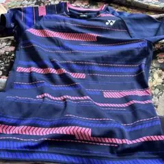 ヨネックス ストライプ Tシャツ ネイビー