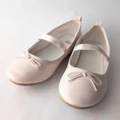 H&M　リボン ストラップ付 バレエシューズ 18㎝ ピンク
