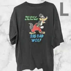 三匹のこぶた　Disney BIGBADWOLF Tシャツ　L