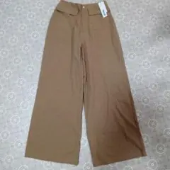 新品！ブラウン ワイドパンツ Fサイズ