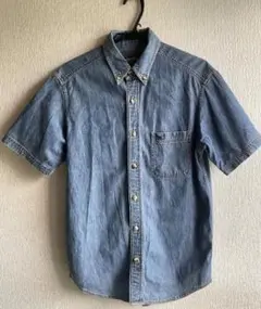 EDDIE BAUER エディーバウアーボタンダウン半袖デニムシャツXSサイズ