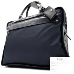 【美品】フェリージ ビジネスバッグ ブリーフケース ネイビー 黒 8637/2