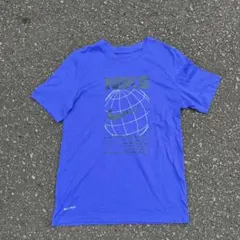 00s NIKE ナイキ Tシャツ 半袖 archive y2k 青 短丈 M