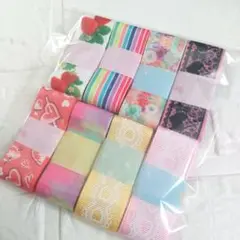 リボンまとめ売り 50cm ８本 水玉 ハート柄