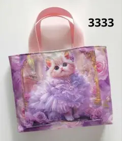 3333　猫パネルのそこまでトート　トートバッグ