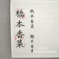 あなたのお名前お手本　ポイント解説付き　楷書・行書