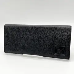 【美品】バーバリー ノバチェック シャドウホース 二つ折り財布 長財布 黒色