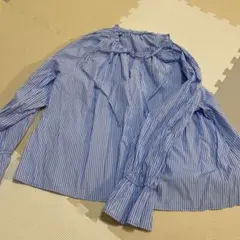 ストライプ長袖シャツ　ブラウス　美品