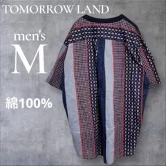 TOMORROW LAND トゥモローランド　和柄Tシャツ　黒　綿100%
