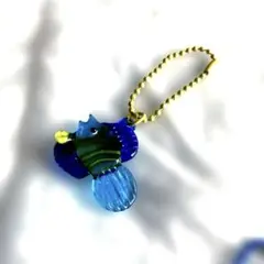 熱帯魚 ガラスチャーム ボールチェーン付き