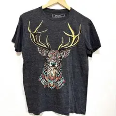 00s riotsociety Tシャツ アート 鹿 グラフィックTシャツ
