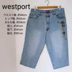 送料込❤westport クロップドデニムパンツ 16W