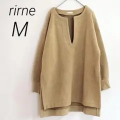 rirne 長袖もっちりフリースカットソー スキッパートップス マスタード M