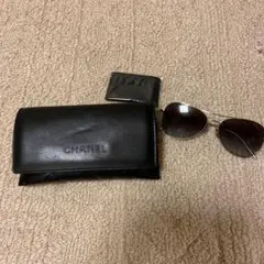 美品 シャネル パイロット サングラス
