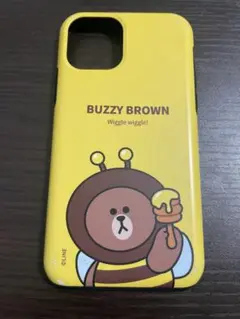 Buzzy Brown iPhone11 proケース イエロー