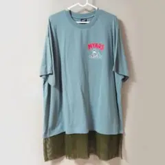 新品　タグ付き　ScoLar Parity　NYAOS柄メッシュ切替Tシャツ