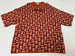極美品　KENZO ケンゾー　ロゴ総柄半袖ニット　国内正規品