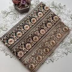 在庫限り超お買得セットインド刺繍リボン各1メートルずつ合計3メートル