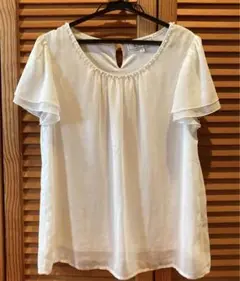 シフォンプルオーバー　オフホワイト　M