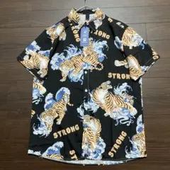 新品未使用 ロムウェ ROMWE タグ付 シャツ 半袖 アロハシャツ 虎柄 L