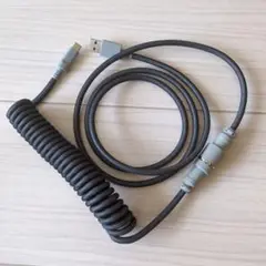 美品 ハイパーエックス コイルケーブル USB-C グレー