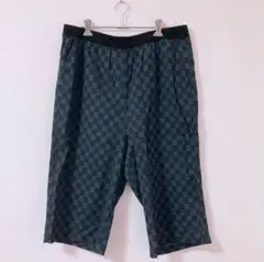 MUSTACHE ショートパンツ 市松模様 メンズ コットン素材