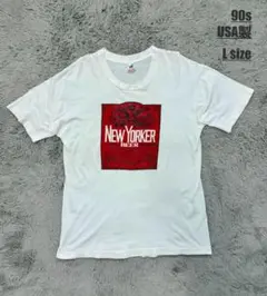 【デザイン◎】90s/NewYorker/企業/Tシャツ/L/USA製/フルーツ