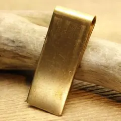 真鍮 ブラス ゴールド フラットマネークリップ