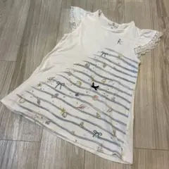 確認用KUMIKYOKU★130〜140★半袖シェルワンピース　Tシャツ LL