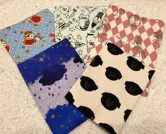 未使用　訳あり　ハンドメイド　ブックカバー　B6 文庫　アリス　犬　5点セット