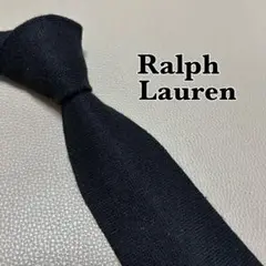 【美品】 ラルフローレン ネクタイ　ストライプ ブラック ドット　ハイブランド