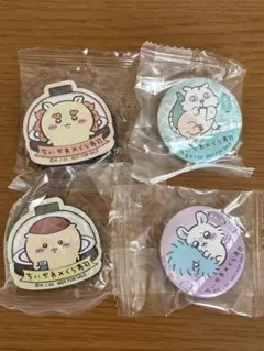 ちいかわ 缶バッジ、マグネットシートセット　くら寿司　びっくらポン