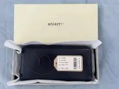 aniary ダークブルー 二つ折り財布 01-20003