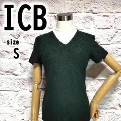 【S】ICB アイシービー レディース Tシャツ 半袖 花柄模様入り 春夏