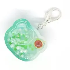 No.55　メロンクリームソーダ　くま　シェイカーキーホルダー