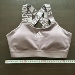 adidas アディダス スポーツウエア ブラ くすんだパープル Ｌサイズ