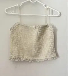 【新品】mysty womanシャーリングチューブ ビスチェ