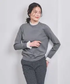 UNITED ARROWS オーガンジープリーツ 4WAY ニット グレー