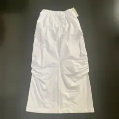 ロングスカート新品　パルクローゼット　アーシー　Mオーガニックコットン ホワイト