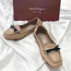 【美品】Ferragamo フェラガモ ローファー デッキシューズ フラット