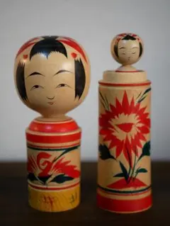 伝統こけし ★ 鳴子 / 高橋正吾 約20cm・約9cm ★ 入れ子