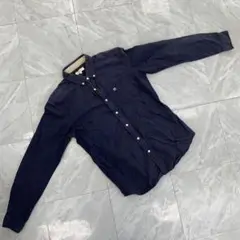 THE SHOP TK デニムシャツ 長袖 ボタンダウン ネイビー Lサイズ