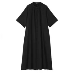 ☆新品☆ 無印良品 五分袖ワンピース S 黒柄