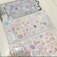 ボンボンドロップシール　立体　フレーク　3枚セット