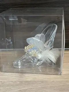 【値下げしました】ガラスの靴　プリザードフラワー付