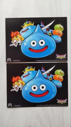 マクドナルド おまけ ドラゴンクエストシールシート２点