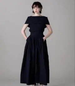 【新品未使用】elu. ワイドパンツ　ネイビー