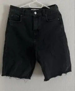 ZARA ダークグレー デニム ハーフパンツ 34
